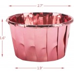 50Pcs Aluminum Foil Cupcake liners, Eusoar Disposable Muffin Ramekin Baking Cups, Aluminum Cupcake Cups, Tip Pan Ramekin Holders, Little Foil Cups