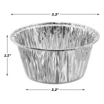 Aluminum Ramekin, Eusoar 100 Pcs 4 Ounce Foil Cupcake Cups, Disposable Muffin Liners, Ramekin Holders Cups, Aluminum Cupcake Baking Pan, Pudding Baking Cups