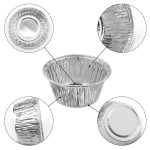 Aluminum Ramekin, Eusoar 100 Pcs 4 Ounce Foil Cupcake Cups, Disposable Muffin Liners, Ramekin Holders Cups, Aluminum Cupcake Baking Pan, Pudding Baking Cups