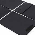 Paper Gift Bags, Eusoar 20pcs 7.8" x 3.9" x 11" Black Kraft Paper Bags with Handles Bulk, Shopping Bags with Handles, Lunch Bags, Merchandise Bag, Party Bags, Retail Handle Bags, Wedding Bags