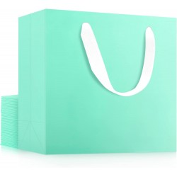 Kraft Paper Bags with Handles, Eusoar 20pcs 8.6" x 3.9'' x 7'' Paper Bags Bulk, Shopping Bags with Handles, Merchandise Bags, Party Favors Bags, Retail Handle Bags, Wedding Bags