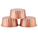Disposable Ramekins, EUSOAR 5oz 50pcs Foil Cupcake Liners, Aluminum Foil Muffin Liners Cups with Lids, Disposable Aluminum Foil Cupcake Baking Cups Holders Cases Boxes Pans with Lids