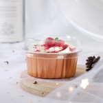 100pcs 5oz Aluminum Muffin Cups with Lid, Muffin Liners Cups with Lids, Disposable Foil Ramekins, Aluminum Cupcake liners, Creme Brulee Ramekins, Aluminum Foil Cupcake Baking Cups Holders Pans