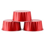 Cupcake Liners Aluminum with Lids, EUSOAR 100Pcs 5oz 125ml Aluminum Foil Muffin Liners Cups, Disposable Aluminum Foil Cupcake Baking Cups Ramekins Holders Cases Boxes Pans with Lids