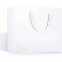 Merchandise Bags, Eusoar 20pcs 9.8" x 5.1" x 12.5" Kraft Gift Bags with Handles Bulk, Shopping Bags with Handles, Paper Handle Bags, Party Favors Bags, Retail Handle Bags, Wedding Bags