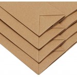 Kraft Paper Bags, Eusoar 25pcs 10.9" x 3.9" x 7.9" Brown Kraft Paper Shopping Bags with Soft Cloth Handles, Kraft Bags, Party Bags, Retail Handle Bags, Merchandise Bag, Wedding Party Bags