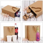 EUSOAR Gift Wrap Bags in Bulk, 12 Pack 7.8x3.9x11 inches Small Kraft Paper Bags with Handles, Heavy Duty Bag for Grocery, Boutique, Retail, Business, Party Favors, Baby Showers, Birthdays, Wedding