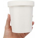 Ice Cream Containers, Eusoar 25pcs 16oz Ice Cream Freezer Containers with Lids, Pint Frozen Dessert Containers for Ice Cream, Meal Prep, Soup and Food Storage