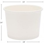 Paper Ice Cream Cups with Lids, Eusoar 25pcs 8 Ounce Ice Cream Freezer Containers, Frozen Dessert Containers for Ice Cream, Meal Prep Cup, Soup and Food Storage Cups