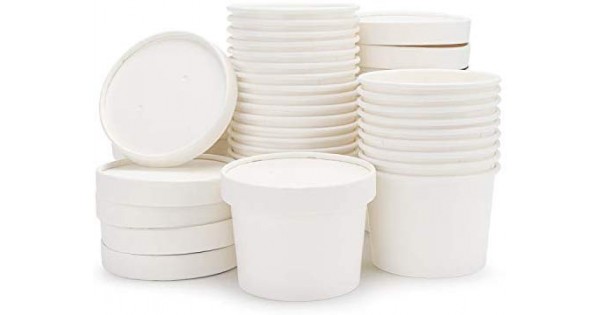 8oz No90 Standard Compostable & Biodegradable Soup Ice Cream Containers 