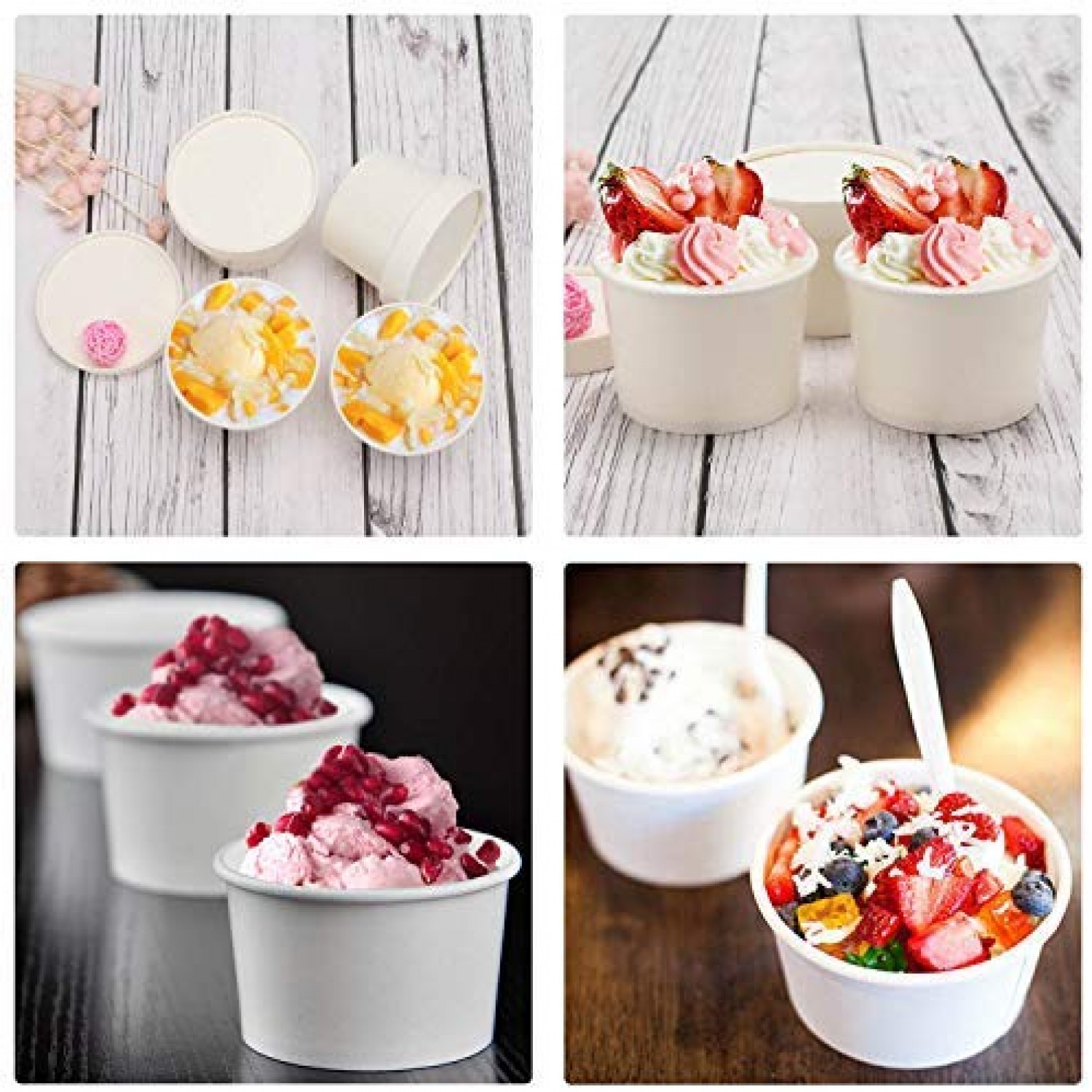 8oz Ice Cream Freezer Containers