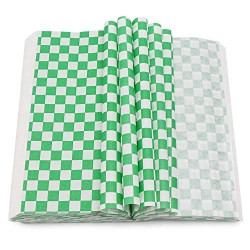 200 Count Deli Paper, Eusoar 11" x 10" Dry Wax Paper, Green Wrap Burger Sandwich Liner, Food Basket Liner for Restaurants, Churches, BBQs, School Carnivals