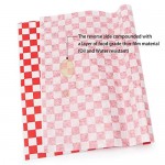 200pcs Sandwich Wrap Paper, Eusoar 11" x 10" Checkered Dry Wax Deli Paper Sheets, Grease Resistant Burger Food Basket Liner for Burrito Omelette Patties Taco, Restaurants, Churches, BBQ, Party