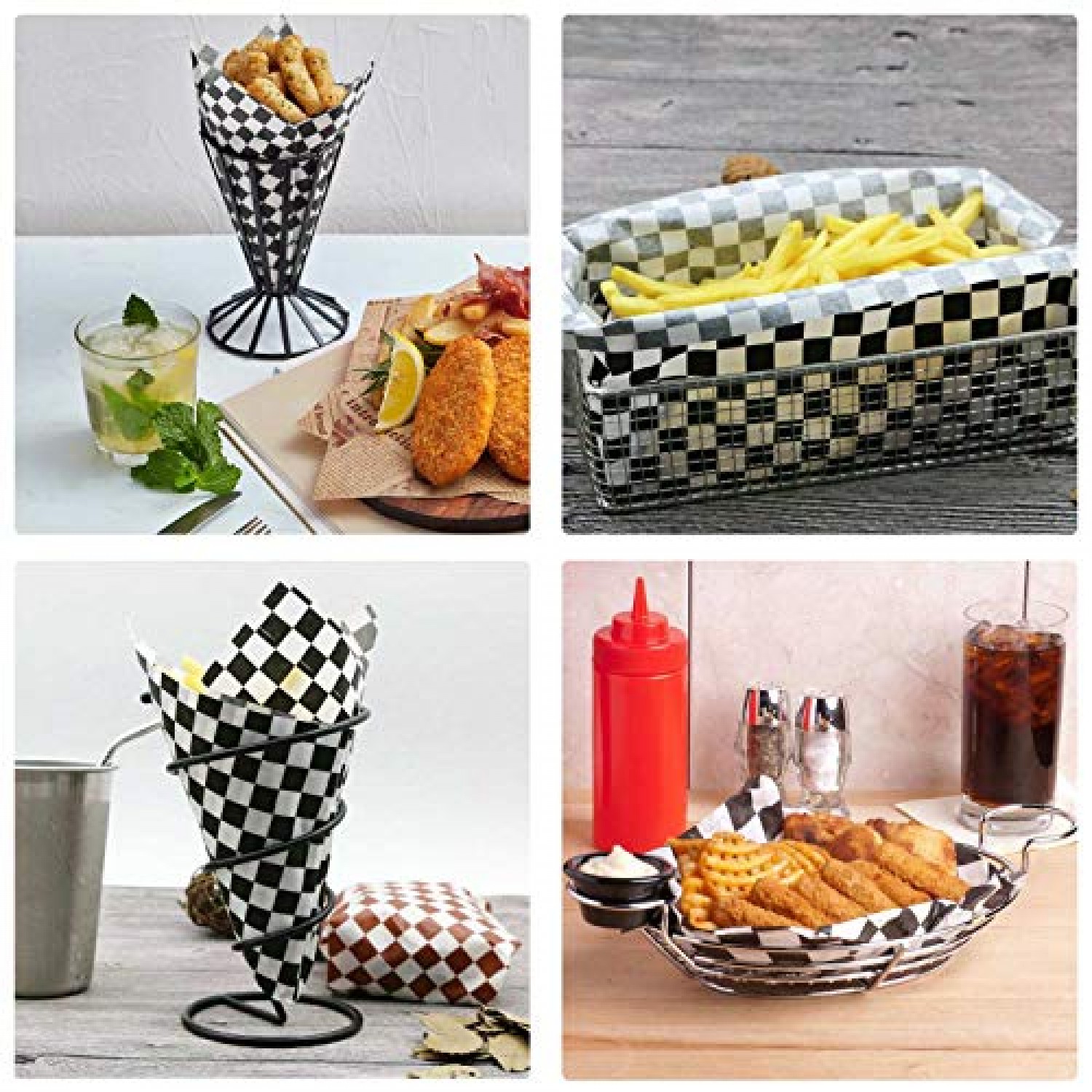 200 Pcs Dry Waxed Deli Paper Liners Food Basket Grease Resistant