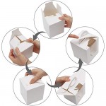 50pcs Individual Cupcake Boxes, Eusoar Portable Single Paper Cupcake Holder Containers, Muffin Gift Boxes with Window Inserts Handle, for Wedding Birthday Party Candy Boxes