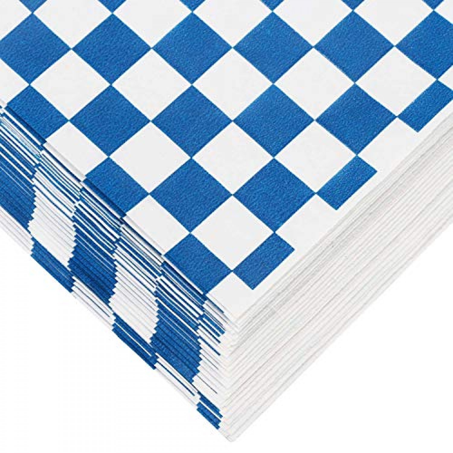 Sandwich Wrap, 14 x 14, Blue Checkered, Paper, Grease Resistant,  (1000/Pack), USA Paper Packaging BLG114