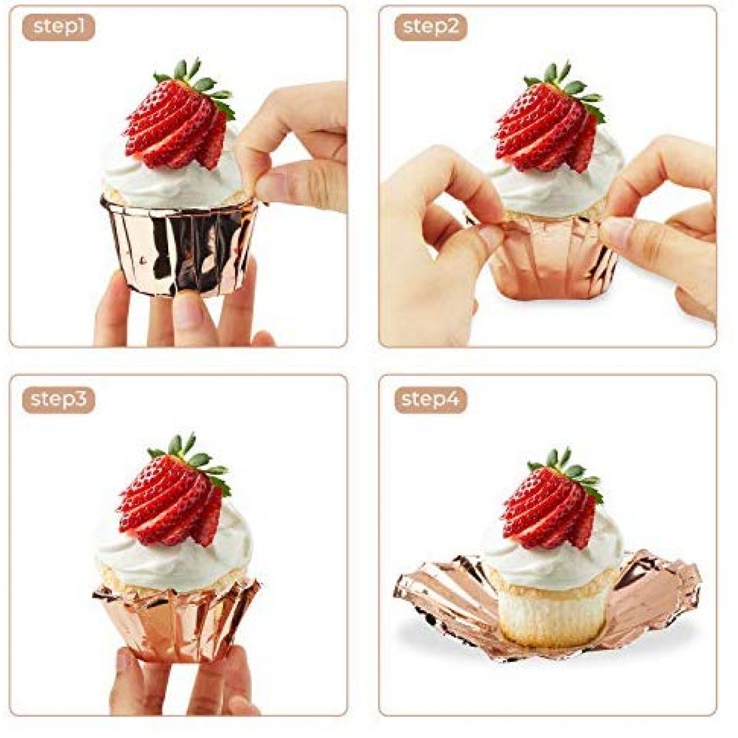 150Pcs Aluminum Foil Muffin Cupcake Cups