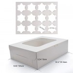 15 pack Cupcake Boxes, Eusoar Disposable Bakery Paper Cupcake Boxes Carrier, Mini Cupcake packaging carton box with Insert and Display Window, Thick Sturdy Cake Storage Boxes Holding 12 pcs cupcakes