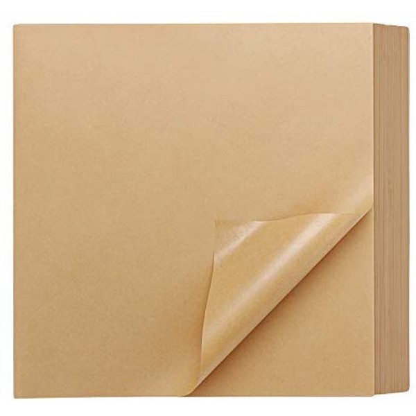 200 Pcs Kraft Brown Deli Butcher Papers, Eusaor 11.6" x 11.2" Dry Waxed Deli Paper Sheets, Hamberger Sandwich Wraps, Wrapping Tissue, Food Basket Liners, Squares Deli Paper Sheets