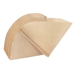 Premium Unbleached Cone Coffee Filters Paper,100 Count #2 Cone Coffee Drippers,Disposable Coffee Perks Paper, Coffee Dripper Paper for Home Office Usage