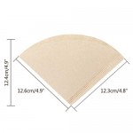 Premium Unbleached Cone Coffee Filters Paper,100 Count #2 Cone Coffee Drippers,Disposable Coffee Perks Paper, Coffee Dripper Paper for Home Office Usage
