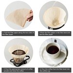 Premium Unbleached Paper Cone Coffee Filters, 100 Count #1 Cone Coffee Drippers, Disposable Coffee perks, Coffee Dripper for Home Office Usage