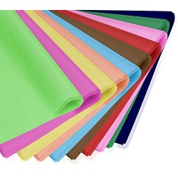 100 Sheets Rainbow Tissue Paper Bulk,Gift Wrapping Paper Crafts,10 Color-Mixed Art Tissue Paper, 19.6"x 29.5" for DIY Crafts Decorative Tissue Paper Flower Pom Pom Art Craft Floral Party Festival