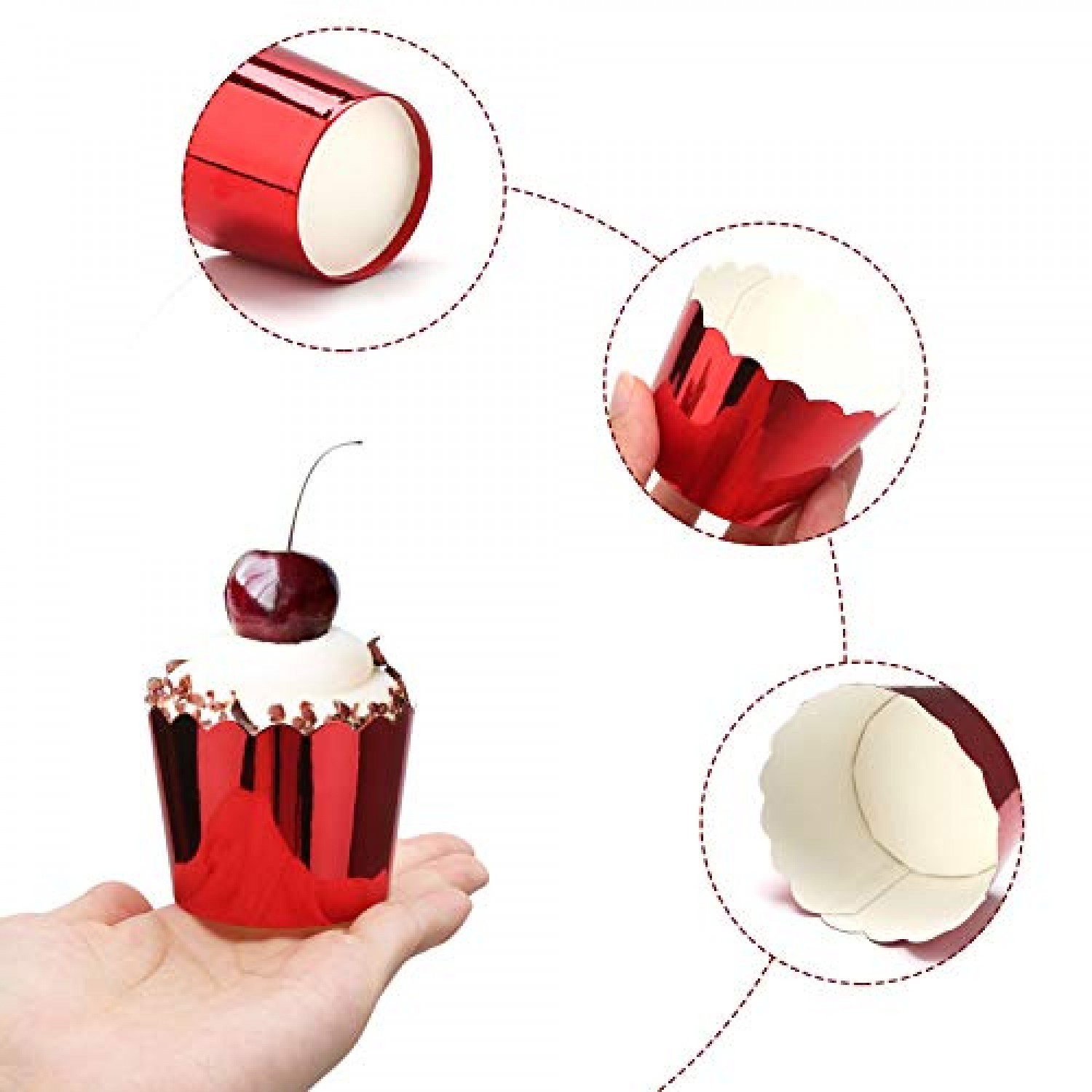 Cupcake Liners Muffin Liners, 100pcs Aluminum Foil Mini Baking Cups  Disposable Muffin Tin Cups Dessert Baking Cups Holders Cupcake Wrapper Cups  for