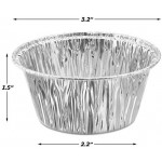 100 Pcs Aluminum Foil Cupcake Cups, Eusoar 4 Ounce Ramekin Muffin Baking Cups, Disposable Muffin Liners, Ramekin Holders Cups, Aluminum Cupcake Baking Pan, Pudding Baking Cups