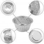 100 Pcs Aluminum Foil Cupcake Cups, Eusoar 4 Ounce Ramekin Muffin Baking Cups, Disposable Muffin Liners, Ramekin Holders Cups, Aluminum Cupcake Baking Pan, Pudding Baking Cups