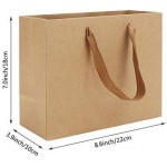 Paper Bags, Eusoar 25pcs 8.6" x 3.9'' x 7'' Brown Kraft Paper Bags with Handles, Kraft Shopping Bags, Party Bags, Retail Handle Bags, Merchandise Bags, Wedding Party Bags