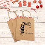 50 pcs Brown Kraft Paper Bags, Eusoar 8.3"x 4.3"x 10.6" Gift Bags, Shopping Bags, Standable Retail Merchandise Bags, Party Bags, Brown Paper Bags with Handles Bulk