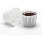 100 Count Disposable K Cup Filters, Eusoar 2" x 1.2" x 1.2" White Disposable K-carafe Paper Filters, Coffee Filters Paper Cups, Compatible for K Series Pods Coffee Machine