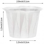 100 Count Disposable K Cup Filters, Eusoar 2" x 1.2" x 1.2" White Disposable K-carafe Paper Filters, Coffee Filters Paper Cups, Compatible for K Series Pods Coffee Machine