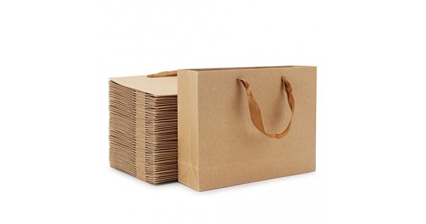 Gift Die-Cut Paper Bag for Grocery Take Away Carry out Kraft Paper Bags - Shopping Bag and Gift Bag price