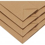 Brown Paper Bags, Eusoar 50pcs 5.9" x 2.3" x 7.8" Kraft Paper Shopping Bags with Handles, Merchandise Bags, Retail Handle Bags, Wedding Party Bags with Handle