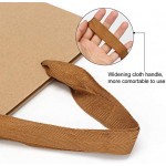 Brown Paper Bags, Eusoar 50pcs 5.9" x 2.3" x 7.8" Kraft Paper Shopping Bags with Handles, Merchandise Bags, Retail Handle Bags, Wedding Party Bags with Handle