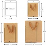 Merchandise Bags, Eusoar 25pcs 5.9" x 2.3" x 7.8" Brown Kraft Paper Bags with Handles, Kraft Bags, Party Bags, Retail Handle Bags, Paper Shopping Bags, Wedding Party Bags