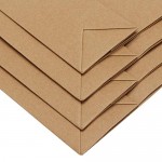 Paper Shopping Bags, Eusoar 50pcs 7.8" x 3.9" x 11" Brown Kraft Paper Gift Bags with Soft Cloth Handles, Kraft Bags, Party Bags, Retail Handle Bags, Merchandise Bag, Wedding Party Bag