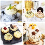 50Pcs Aluminum Foil Cupcake Cups, Eusoar Silver Disposable Muffin Liners, Baking Cups, Aluminum Cupcake Tip Pan Ramekin Holders, Little Pudding Cups