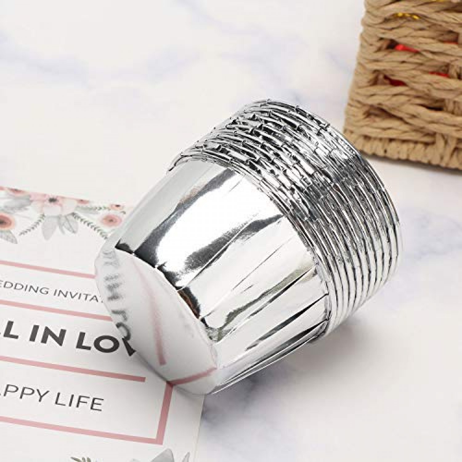 KING / JUMBO Foil Cupcake Liners / Baking Cups – Silver – Cake Connection