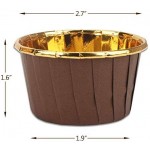 50Pcs Aluminum Foil Cupcake Cups, Eusoar Disposable Muffin Liners, Baking Cups, Aluminum Cupcake Tip Pan Ramekin Holders, Little Pudding Cups