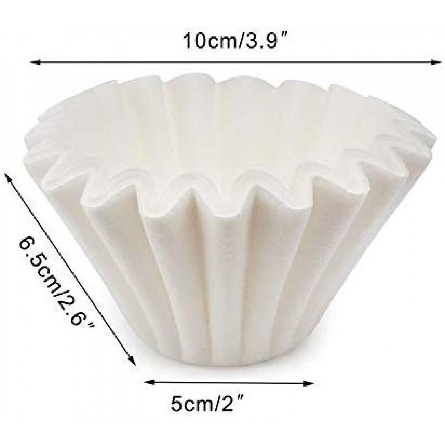 1-4 Cup Coffee Filters, EUSOAR 100pcs Disposable Coffee Filter Basket, Natural Brown Unbleached Coffee Filters Paper Basket, Fits Basket Style