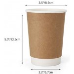 25pcs Paper Coffee Cups with Lids, Eusoar 8 oz Disposable Double Walled Hot Cups Containers with Lids, Perfect Travel To Go Party Paper Cups for Hot Coffee, Tea, Chocolate Drinks, Beverages