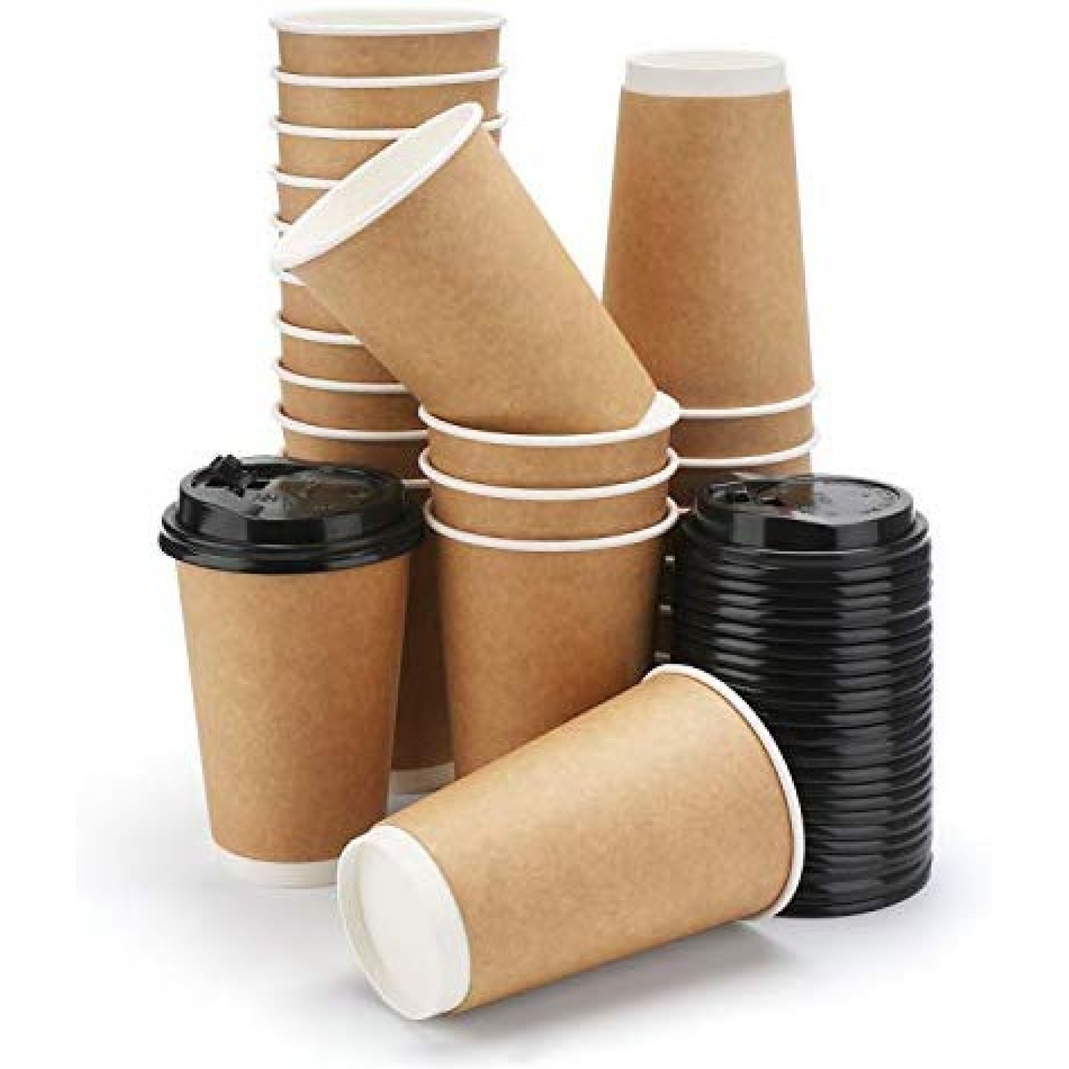 Paper Hot Coffee Tea Drinking Cups 8oz 228ml 50 Pack 