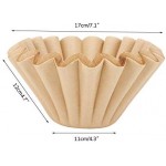 100PCS Coffee Filter, Eusoar Large 8-12 Cup Disposable Coffee Filter Basket , Natural Brown Unbleached Basket Coffee Filter Paper, Fits Basket Style Electric Coffee Makers