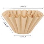 8-12 cups 100pcs Coffee Filter, Eusoar Large 8-12 Cup Disposable Coffee Filter Basket , Natural Brown Unbleached Basket Coffee Filter Paper, Fits Basket Style Electric Coffee Makers