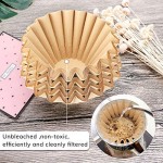8-12 cups 100pcs Coffee Filter, Eusoar Large 8-12 Cup Disposable Coffee Filter Basket , Natural Brown Unbleached Basket Coffee Filter Paper, Fits Basket Style Electric Coffee Makers