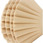 100 Count Basket Coffee Filters, Eusoar 1-4 Cups Disposable Coffee Filter Basket, Natural Brown Unbleached Coffee Filters Paper Basket, Fits Basket Style Electric Coffee Makers