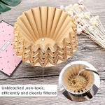 100 Count Basket Coffee Filters, Eusoar 1-4 Cups Disposable Coffee Filter Basket, Natural Brown Unbleached Coffee Filters Paper Basket, Fits Basket Style Electric Coffee Makers